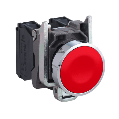 XB4BA42 - Botao 22mm Metalico A 2-Estrangeira Adquirida No Mercado Internoulsao 1nf Verme