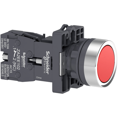 XA2EH042 - Botao Completo 22mm Com Retencao Vermelho 1nf
