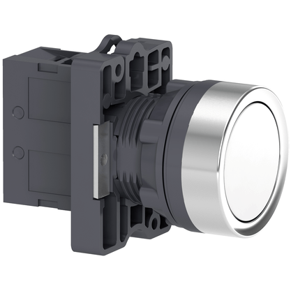 XA2EA11 - Botao Completo 22mm Retorno Por Mola Branco 1na
