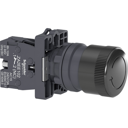 XA2ES422 - Botao Completo 30mm Soco Emergencia Girar P/ Destravar 1nf Preto