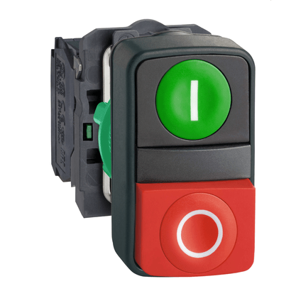XB5AL73415 - Botao Plast. Duplo 22mm Imp. C/ 1na + 1nf Vd E Vm
