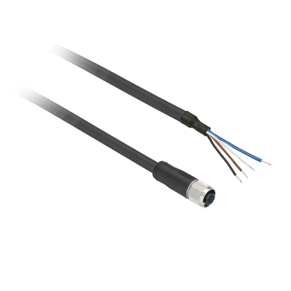 XZCP0941L5 - Cabo Pur Com Conector Femea M8 Reto 4p 5m