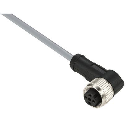 XZCPV1264L2 - Cabo Pvc Com Conector Femea M12 Angular 5p 2m