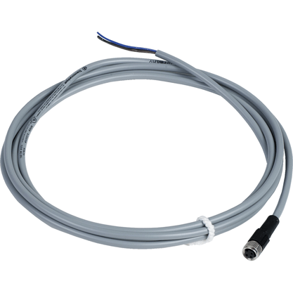 XZCPV0566L2 - Cabo Pvc Com Conector Femea M8 Reto 3p 2m