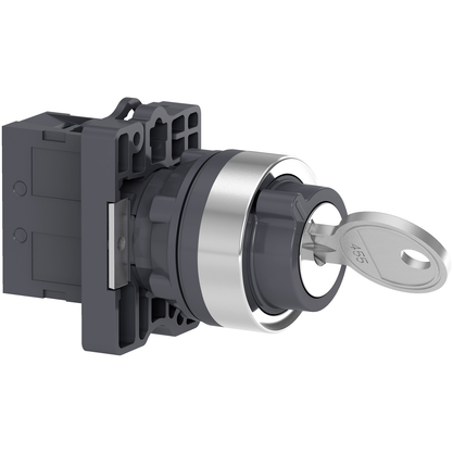 XA2EG21 - Chave Seletora Completa 22mm Com Chave 1na 2 Pos. Fixas Retira Esquerda