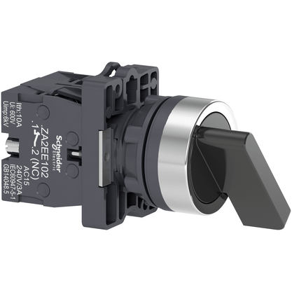 XA2EJ25 - Chave Seletora Completa 22mm Manopla Longa 1na 1nf 2 Pos. Fixas