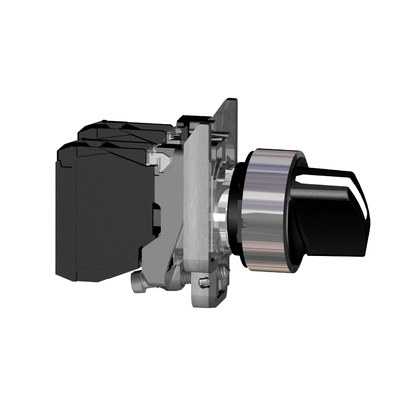 XB4BD33 - Comutador 22mm Metalico Manopla Curta 3p