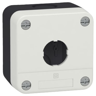 XALB01C - BOTOEIRA PLASTICA VAZIA 1 FURO CINZA