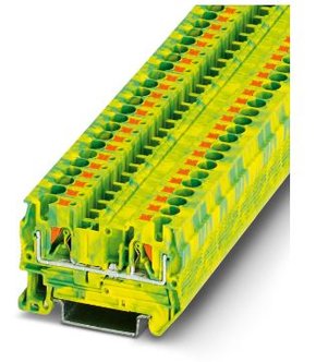 3211766 - BORNE TERRA MODULAR PUSH-IN 0,2 MM² - 6 MM² VERDE-AMARELO