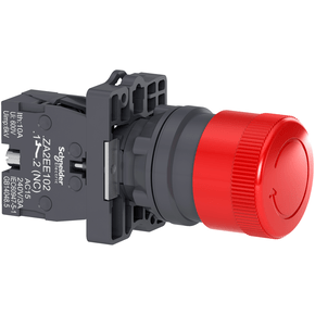 XA2ES442 - Botao Completo 30mm Soco Emergencia Girar P/ Destravar 1nf Vermelho