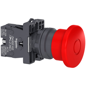 XA2ET42 - Botao Completo 40mm Soco Emergencia Empurrar/Puxar P/ Destravar 1nf Vermelho