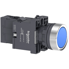 XA2EW36M1 - Botao Completo Luminoso 22mm Retorno Por Mola 220vac Azul 1na