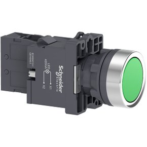 XA2EW33M1 - Botao Completo Luminoso 22mm Retorno Por Mola 220vac Verde 1na