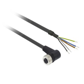 XZCP1264L2 - Cabo Pur Com Conector Femea M12 Angular 4p+Pe 2m