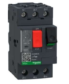 Schneider Electric GV2ME05  1 vídeos DISJUNTOR TERMOMAGNÉTICO TESYS GV2, 3P, 0,63 A 1A ATÉ 690V, 50/60HZ BOTÃO DE IMPULSÃO GV2ME05
