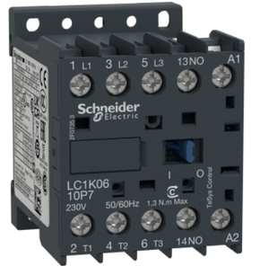 LC1K0610B7 - CONTATOR TRIPOLAR TESYS K 6A 1NA 24VCA
